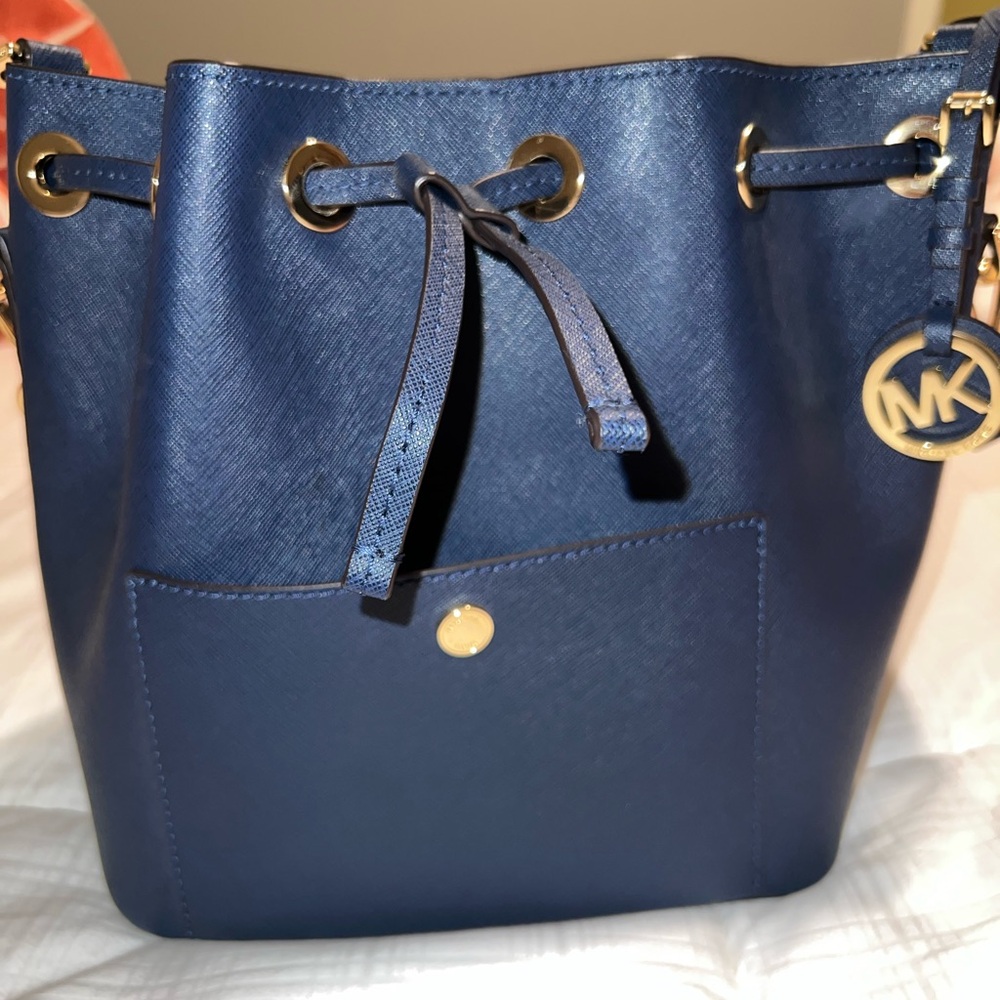 Michael Kors Navy Blue Bucket Bag